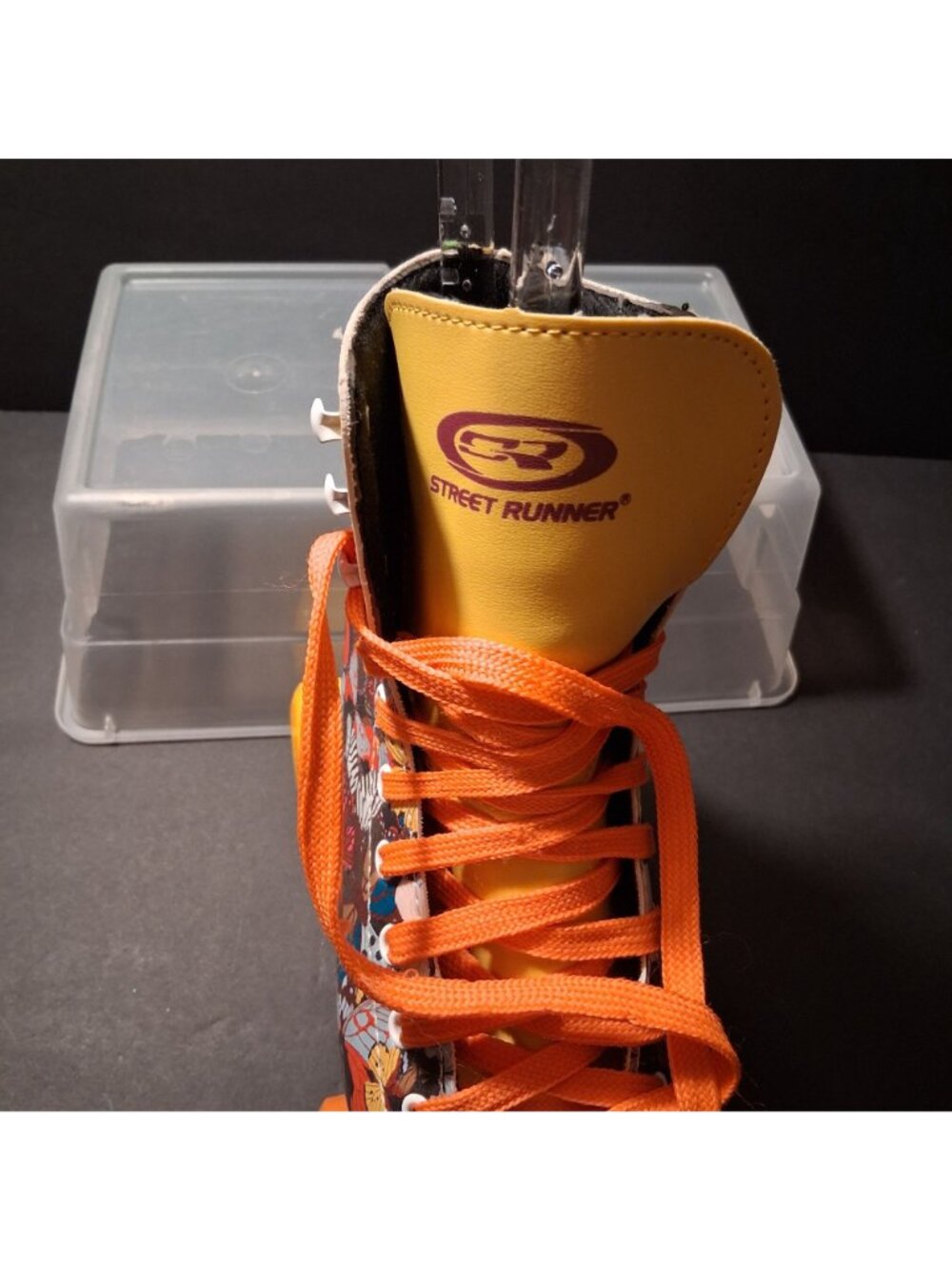 Roller Skates Street Runner Butterfly Print Size 38 With Orange Laces & Yellow - Picture 10 of 10